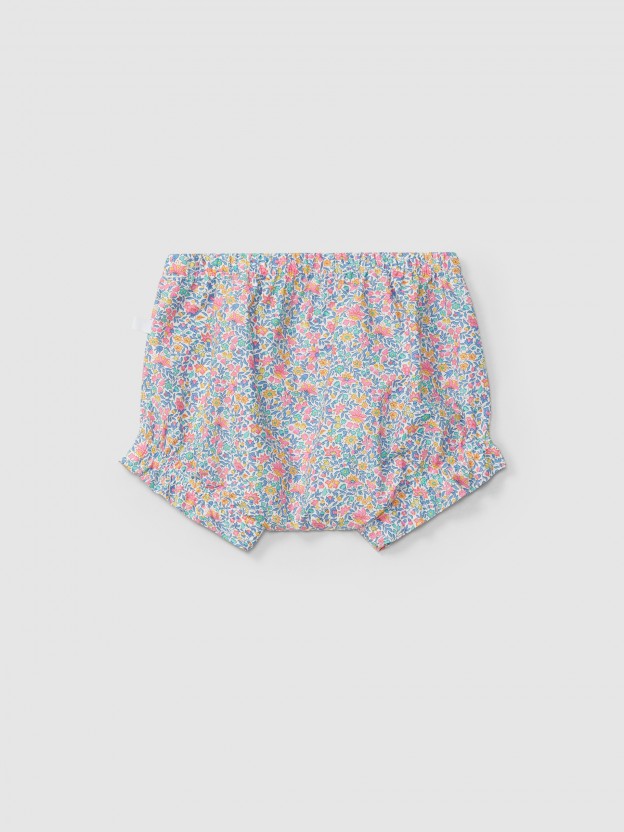 Diaper cover in Liberty floral fabric
