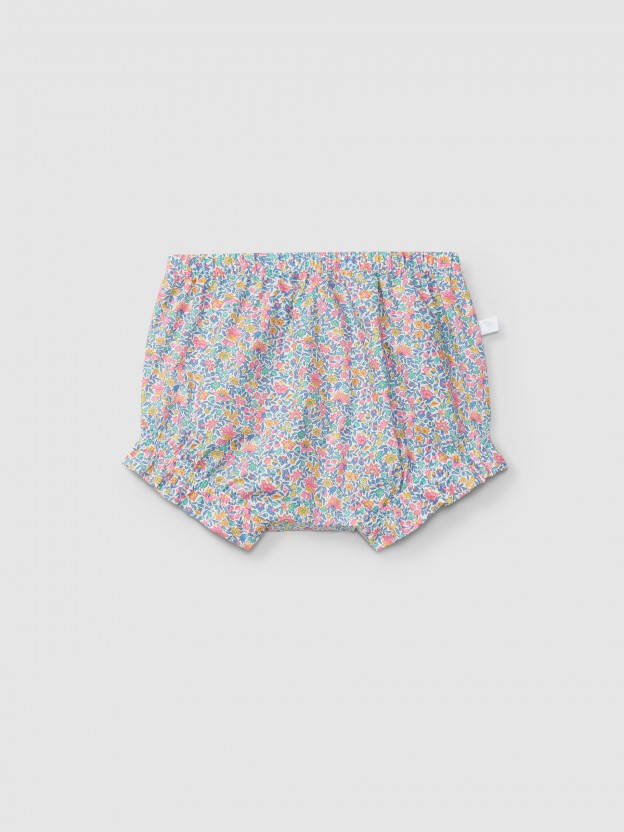 Diaper cover in Liberty floral fabric