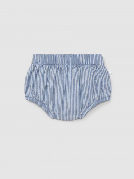 Diaper cover striped seersucker