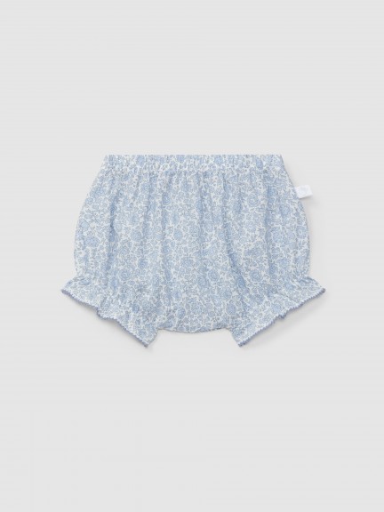 Diaper cover flowers in Liberty fabric