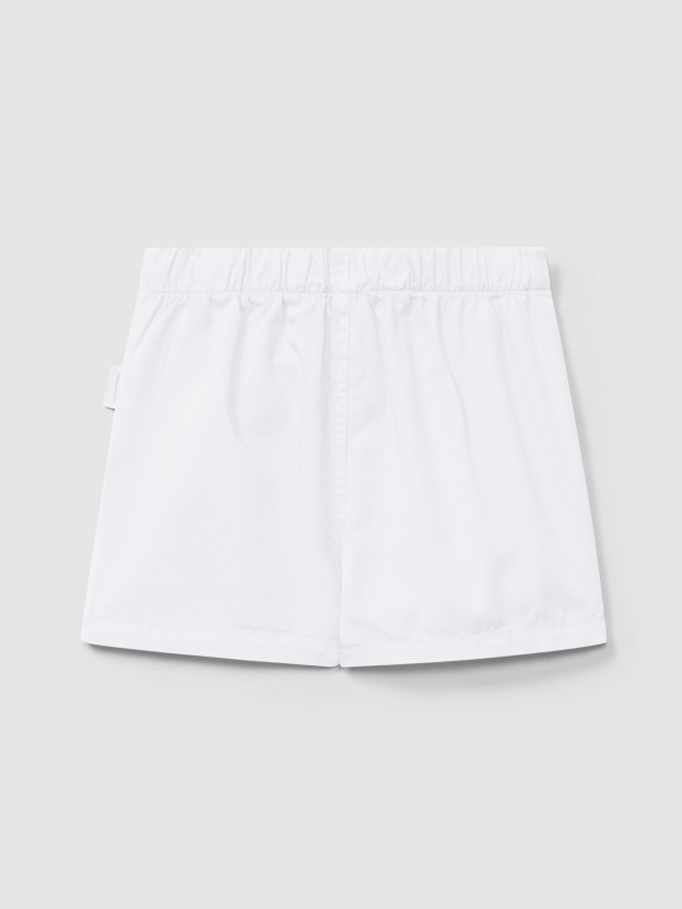 Plain twill pull-up shorts Plain twill pull-up shorts