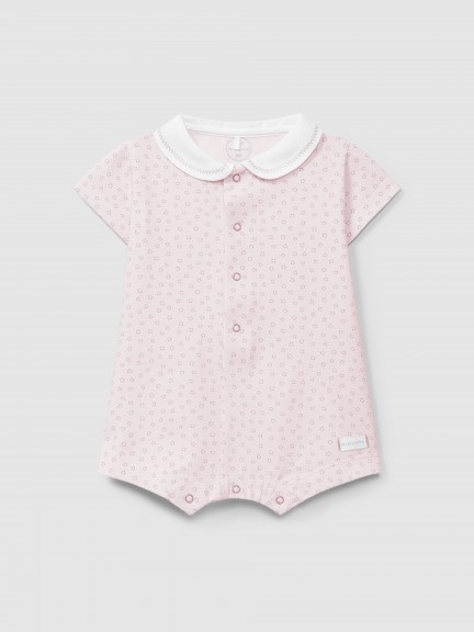 Short-leg romper star print