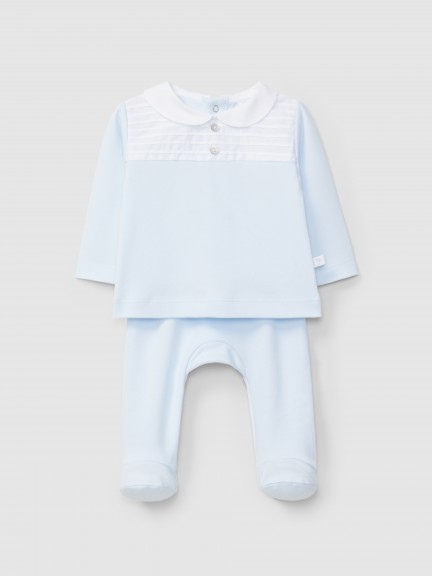 Two-piece set with ribbed detail