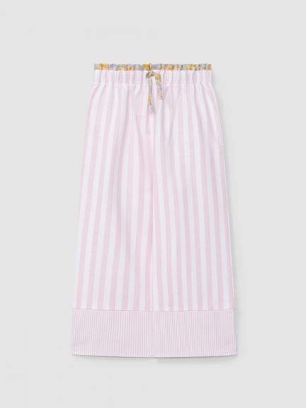 Wide-leg pants striped