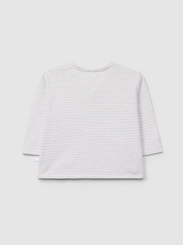 Jacket striped double-layered jersey