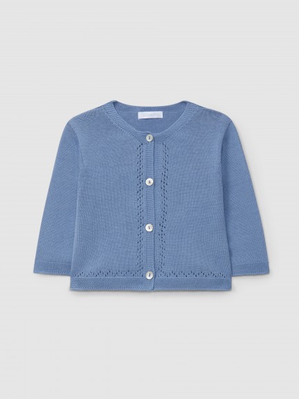 Gilet tricot avec dtail en ajour