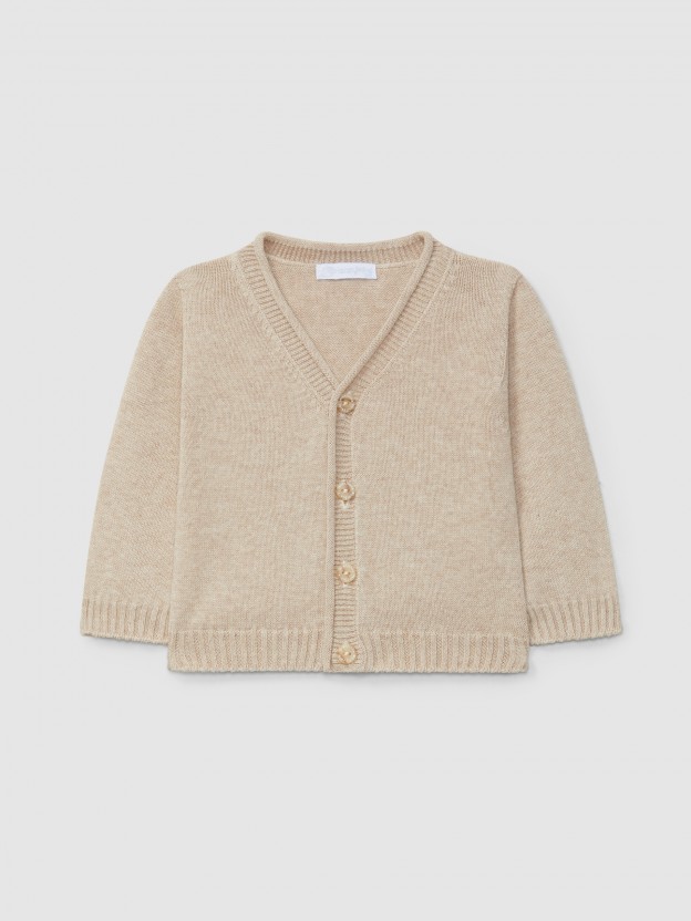 Gilet tricot col en V