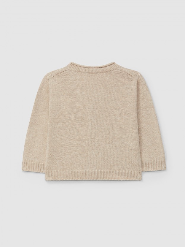 Gilet tricot col en V