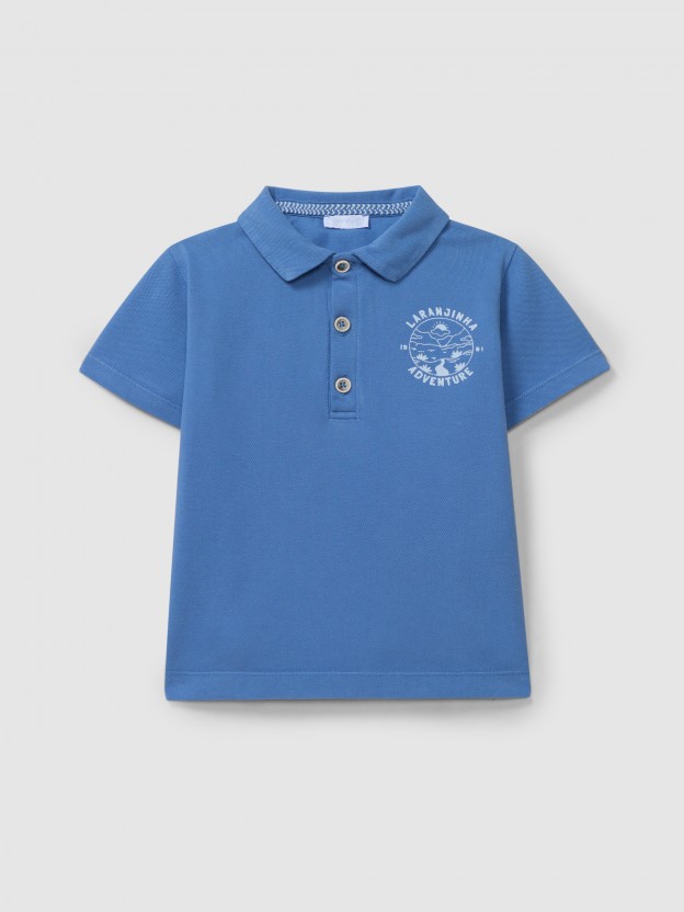 Polo piqu Laranjinha adventure