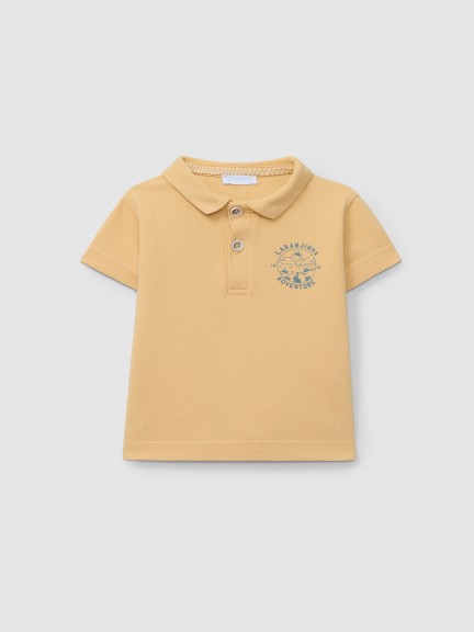 Polo shirt pique "Laranjinha adventure"