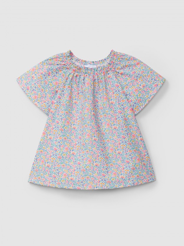 Blusa estampado floral tejido Liberty