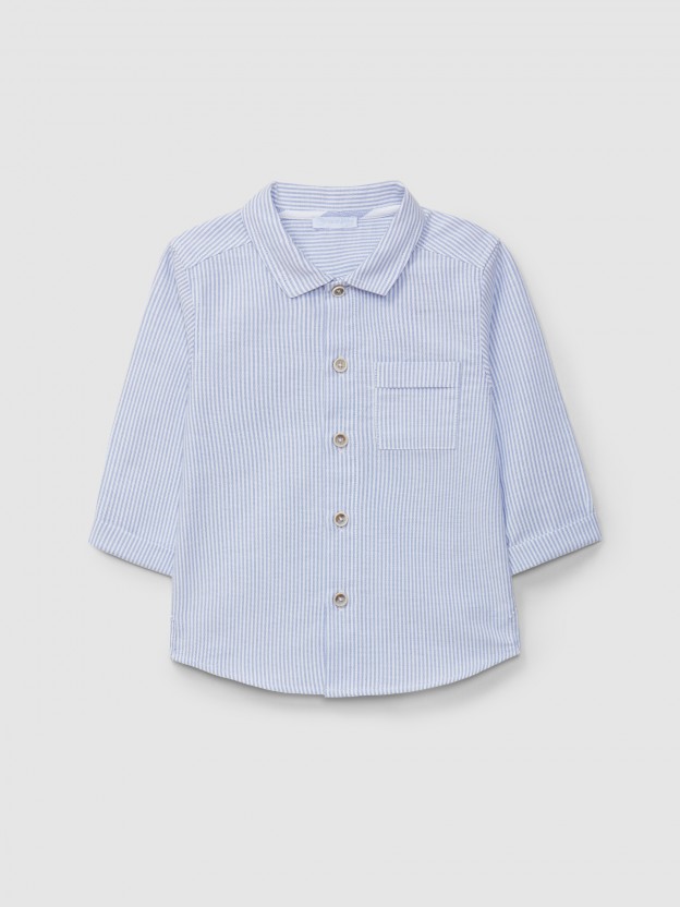 Striped Oxford fabric shirt Striped Oxford fabric shirt