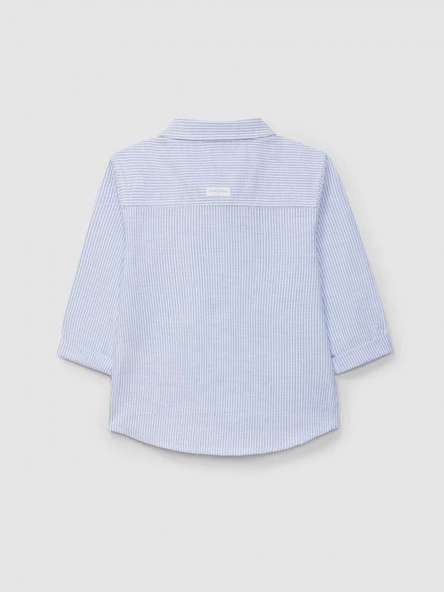 Striped Oxford fabric shirt Striped Oxford fabric shirt