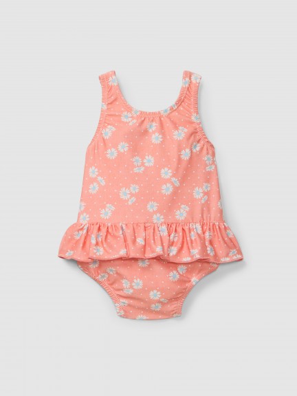 Swimsuit flowers with ruffle