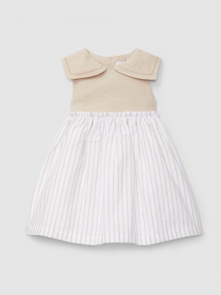 Dress linen and embossed stripes