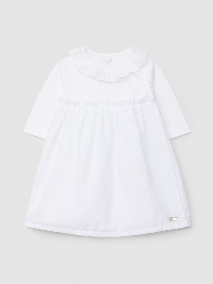 Plumeti fabric sleep sack with ruffled collar