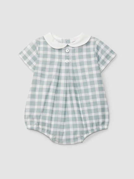 Shortie plaid with round collar