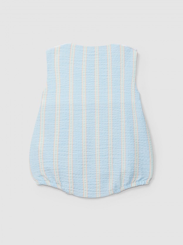Shortie seersucker fabric stripes multi-coloured Shortie seersucker fabric stripes multi-coloured