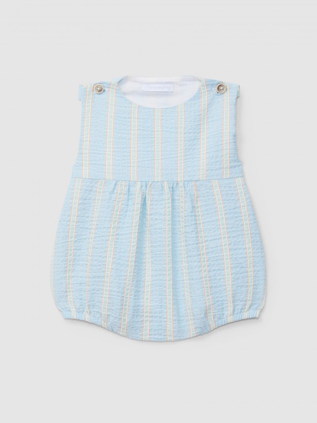 Shortie seersucker fabric stripes multi-coloured Shortie seersucker fabric stripes multi-coloured