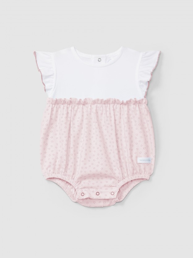 Shortie stars with ruffled detail on the sleeve Shortie stars with ruffled detail on the sleeve