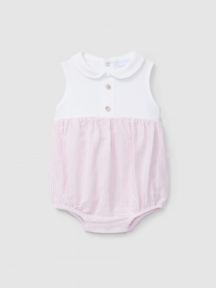 Shortie Oxford fabric thin stripes