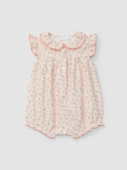Floral print shortie with contrast details
