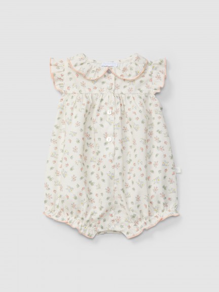 Floral print shortie with contrast details