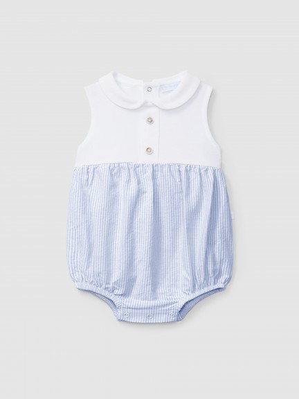 Shortie Oxford fabric thin stripes