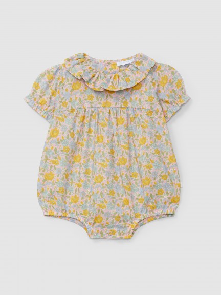 Barboteuse en tissu Liberty  fleurs