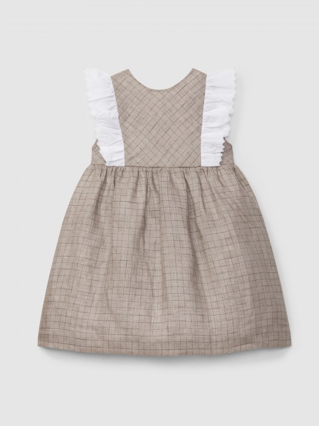 Robe  carreaux en lin