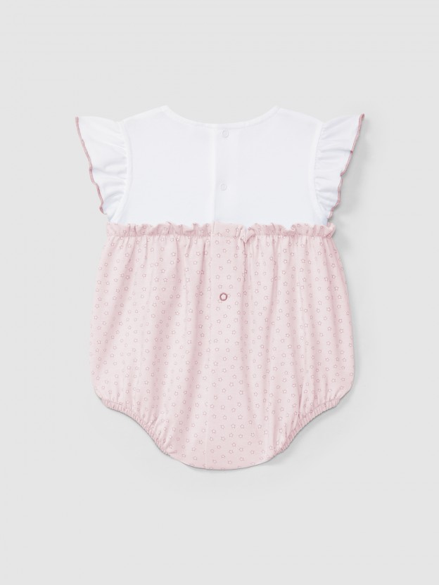 Shortie stars with ruffled detail on the sleeve Shortie stars with ruffled detail on the sleeve