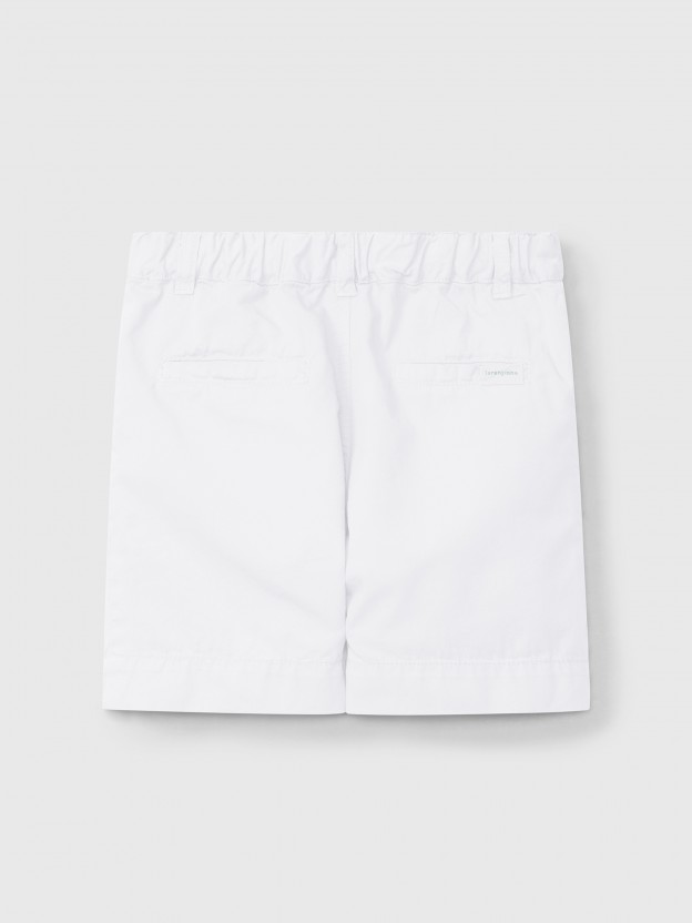 Plain twill shorts with four pockets Plain twill shorts with four pockets