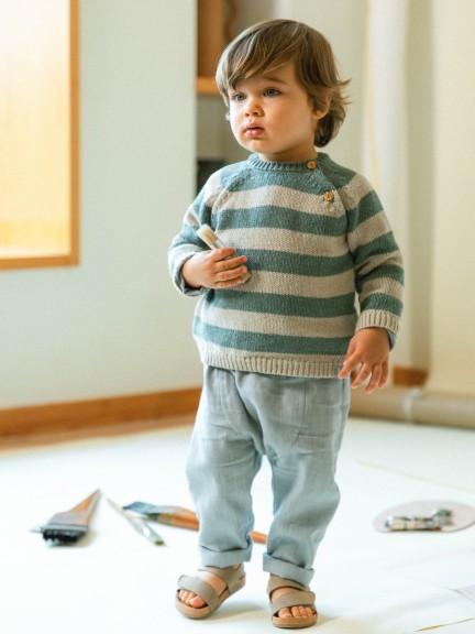 Striped knitted jumper