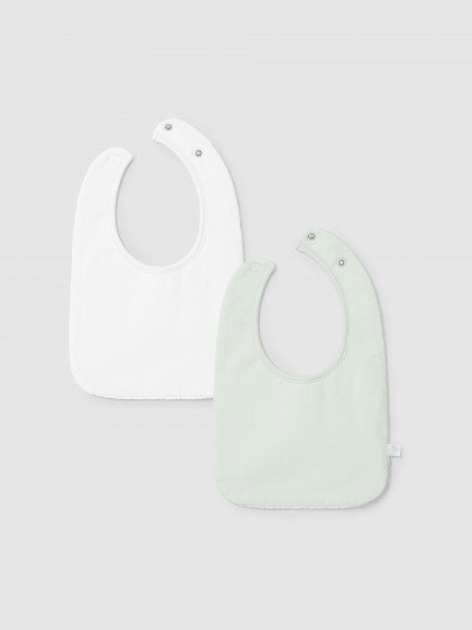 Pack de duas babetes riscas em relevo
