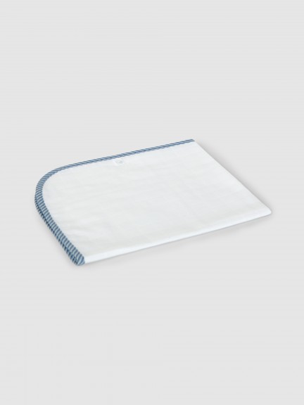 Striped seersucker burping cloth