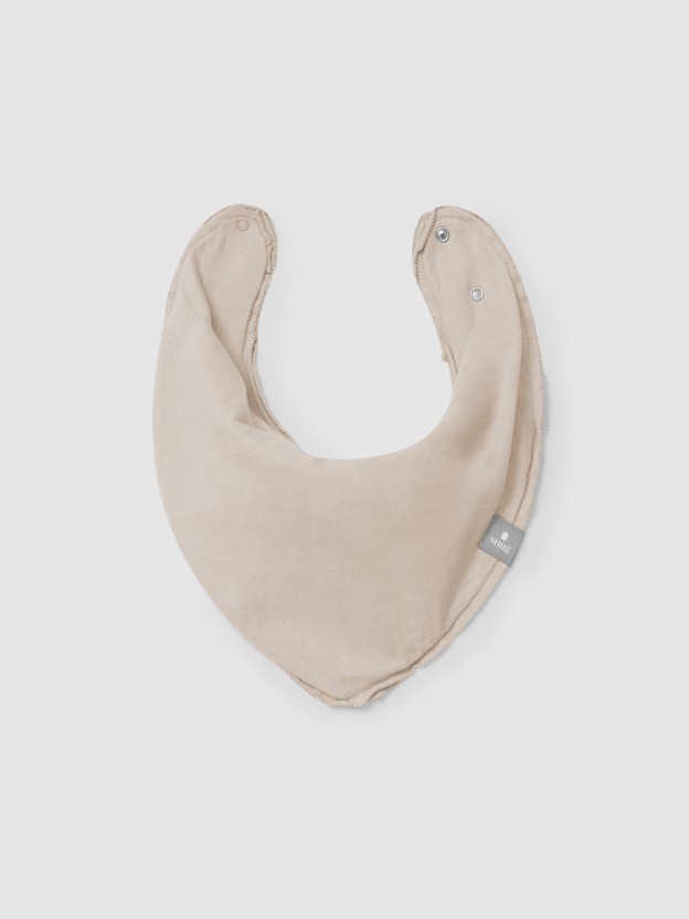 Bavoir uni en coton biologique