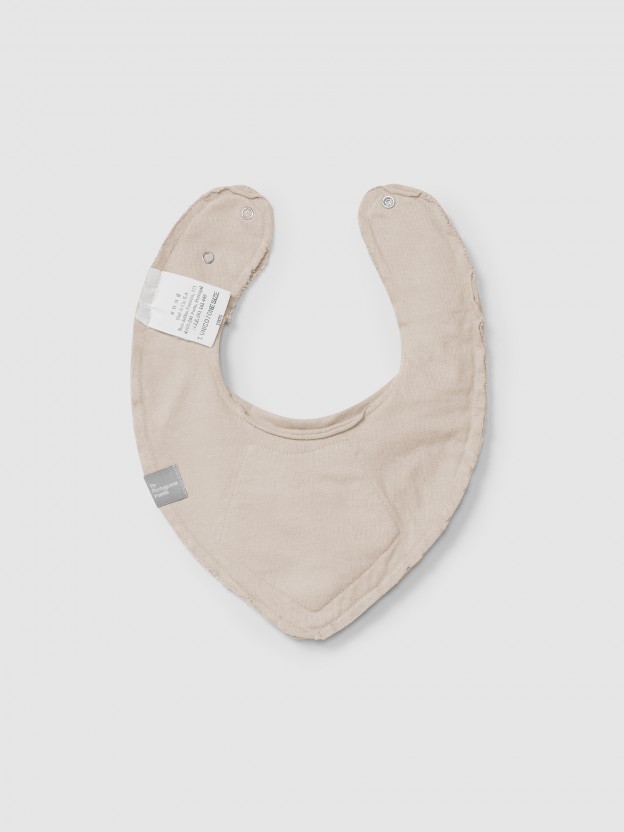 Bavoir uni en coton biologique