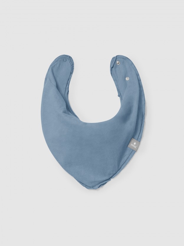 Plain bib in organic cotton