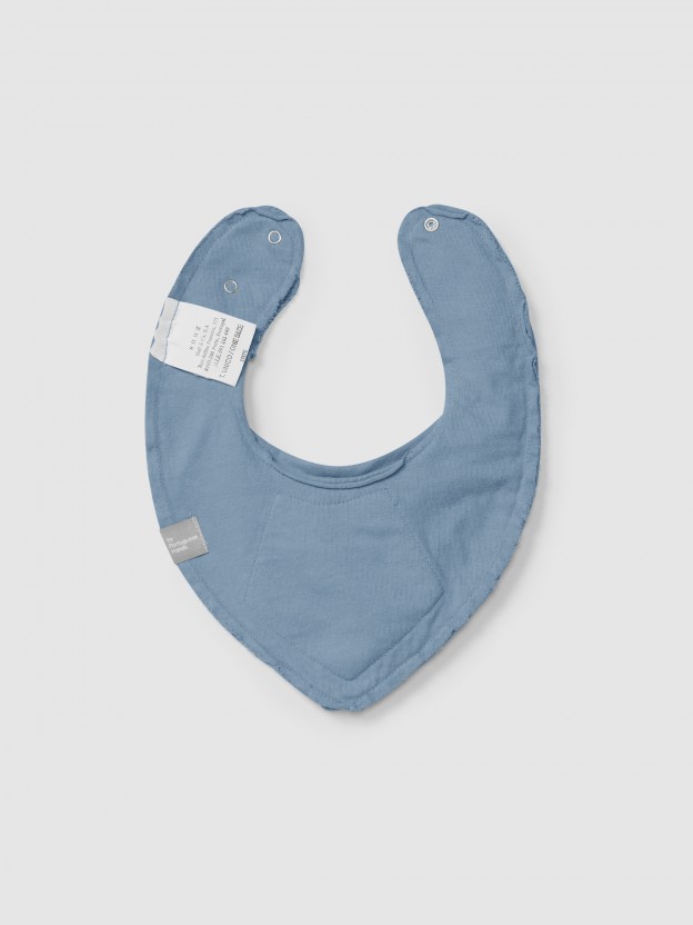 Plain bib in organic cotton