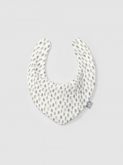 Printed muslin bib