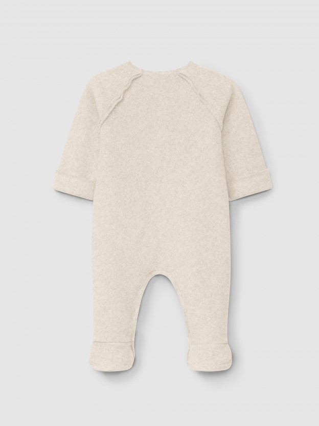 Organic cotton fleece romper