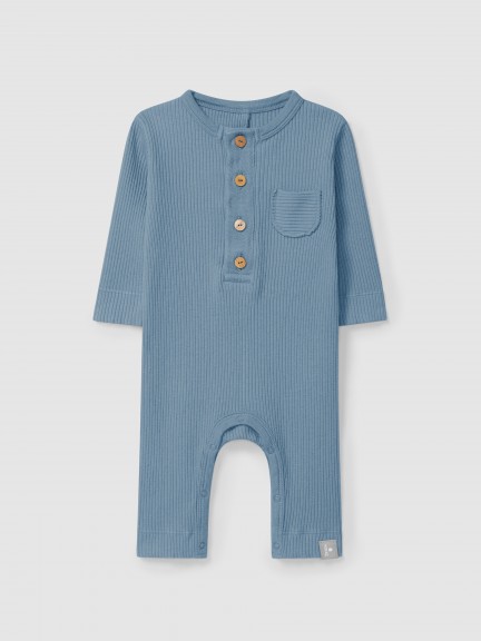 Ribbed jersey romper