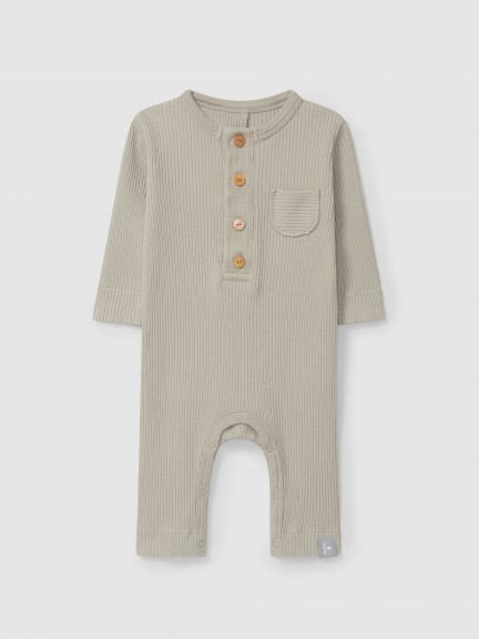 Ribbed jersey romper
