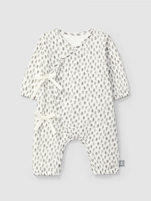Trajecito de muselina estampada