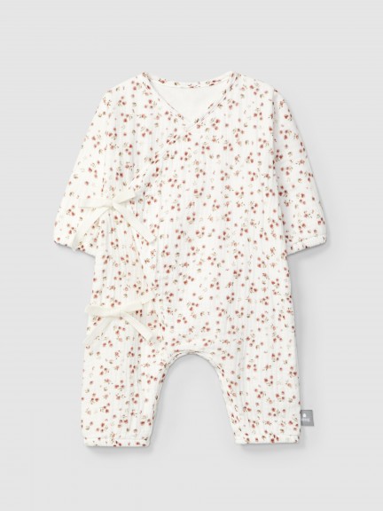 Printed muslin romper