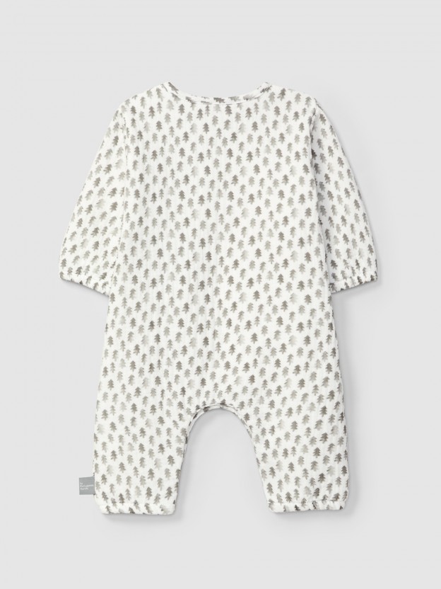 Trajecito de muselina estampada