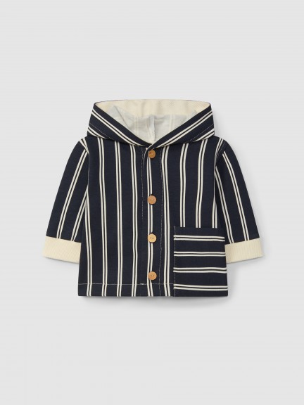 Abrigo estampado con capucha