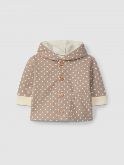 Gilet imprim  capuche