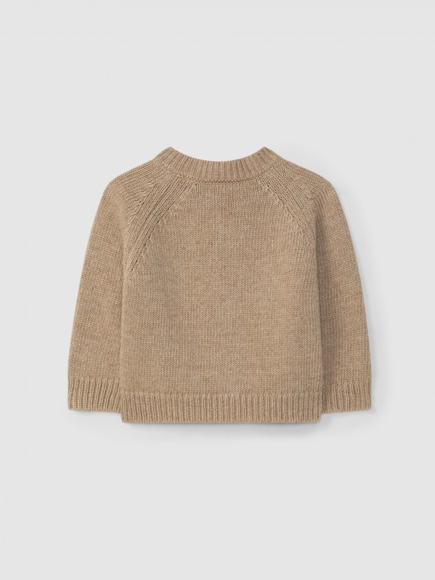 Gilet tricot  col rond