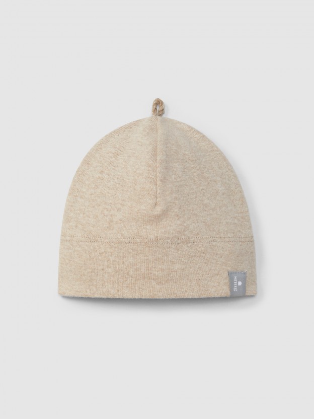 Gorro em jersey cardado